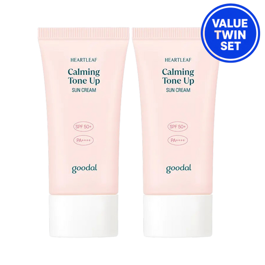 GOODAL Heartleaf Calming Tone-Up Sun Cream SPF50+ PA++++ 50ml+50ml (Value Twin Set)