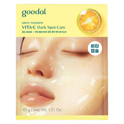 GOODAL Gel Mask - 5 Sheets 2 Types (Green Tangerine Vita-C Dark Spot Care / Heartleaf Hyaluron Soothing)