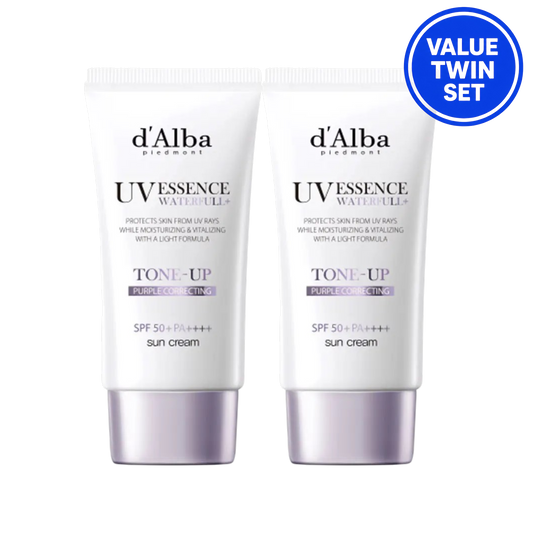 d'Alba Tone-Up Purple Correcting Sun Cream SPF50+ PA++++ 50ML+50ML Twin Value Set