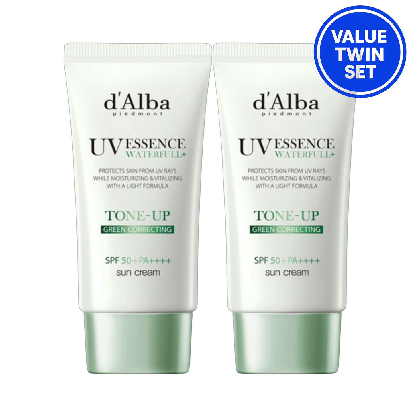 d'Alba Tone-Up Green Correcting Sun Cream SPF50+ PA++++ 50ML+50ML (Value Twin Set)