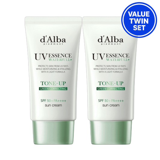 d'Alba Tone-Up Green Correcting Sun Cream SPF50+ PA++++ 50ML+50ML (Value Twin Set)