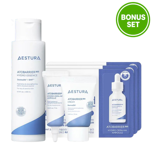AESTURA ATOBARRIER 365 HYDRO ESSENCE 200ML + CREAM 10ML + AMPOULE 10ML (BONUS SET)
