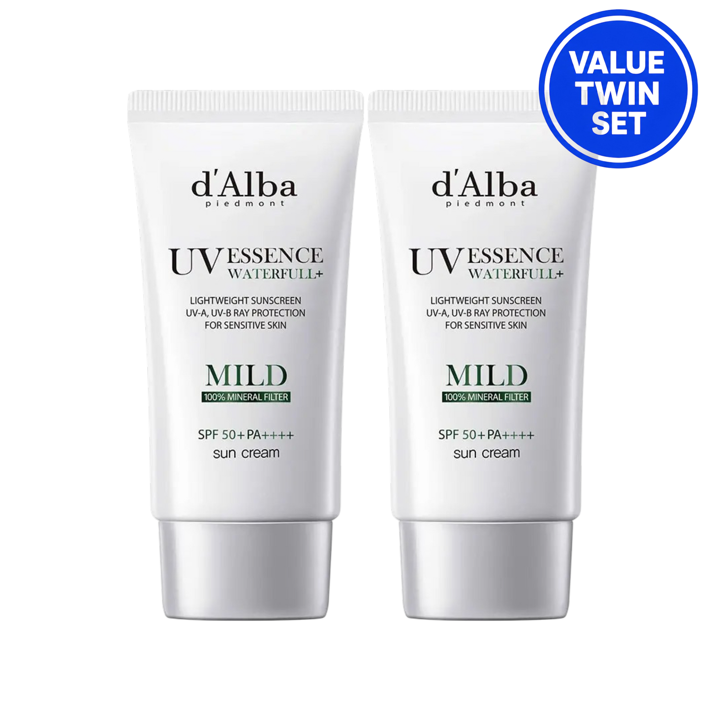 d’Alba Waterfull Mild Sun Cream SPF50+ PA++++ 50ml + 50ml Value Twin Set
