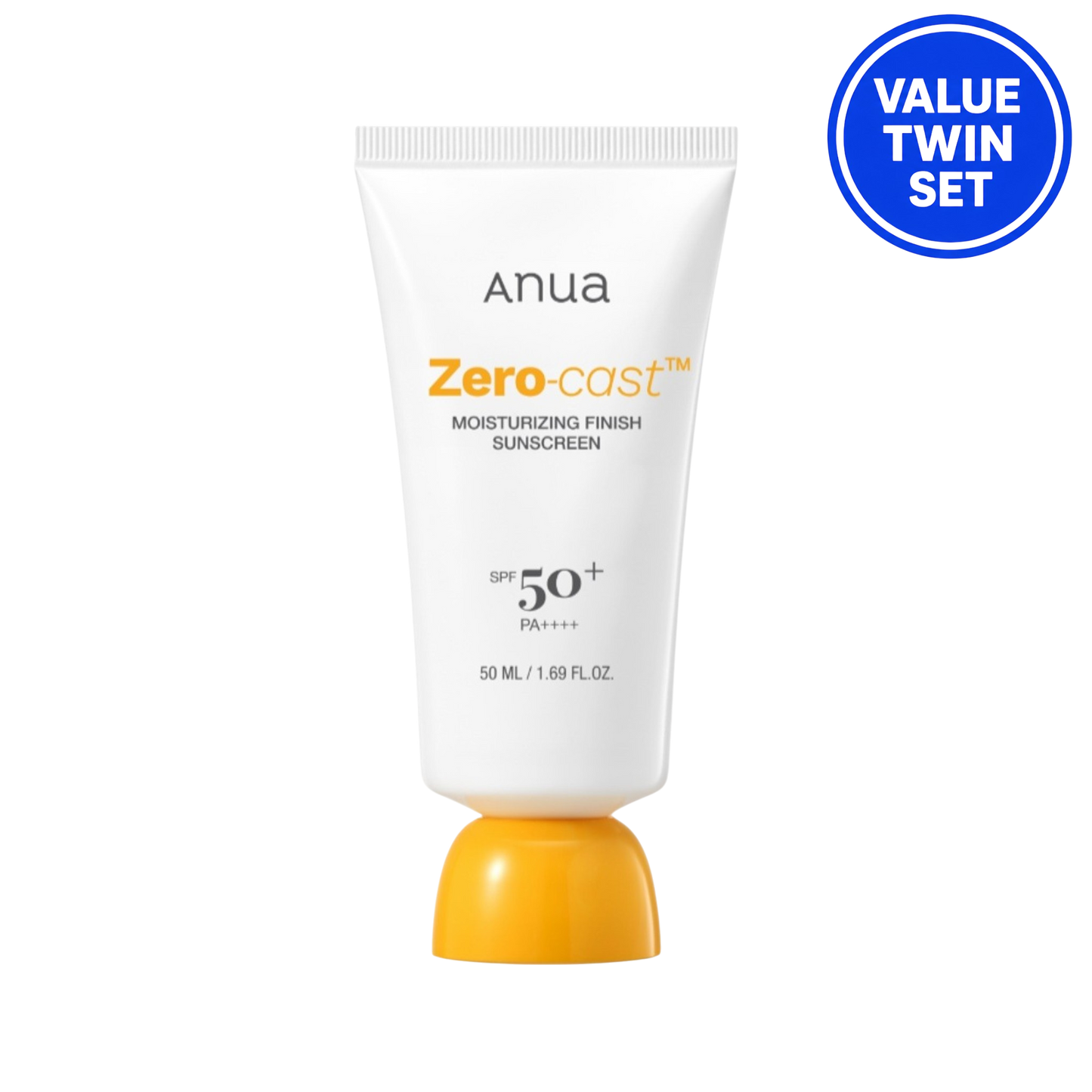 ANUA Zero Cast Moisturizing Finish Sunscreen SPF50+ PA++++ 50ml + 50ml (Duo Set)