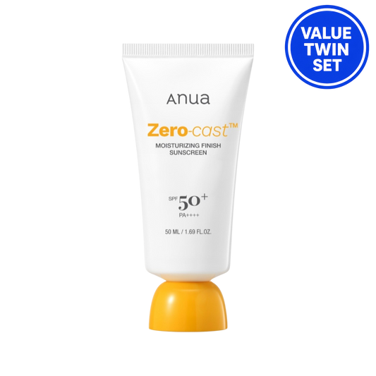 ANUA Zero Cast Moisturizing Finish Sunscreen SPF50+ PA++++ 50ml + 50ml (Duo Set)