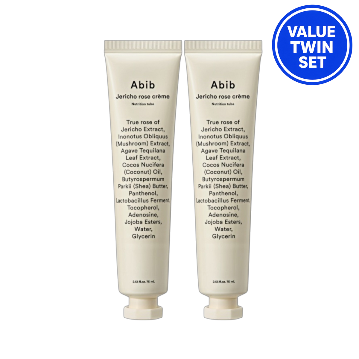 Abib Jericho Rose Cream Nutrition Tube 75ml + 75ml (Value Twin Set)