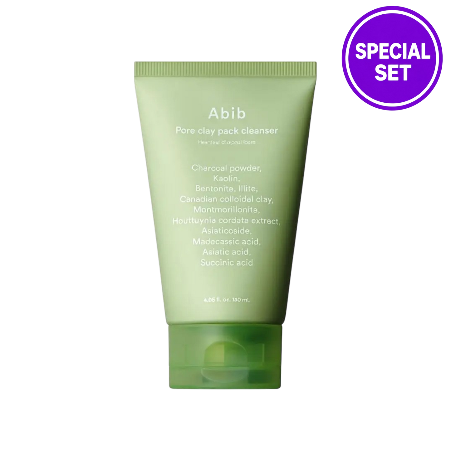 Abib Heartleaf Pore Clay Pack Cleanser Special Set 120ml + 30ml