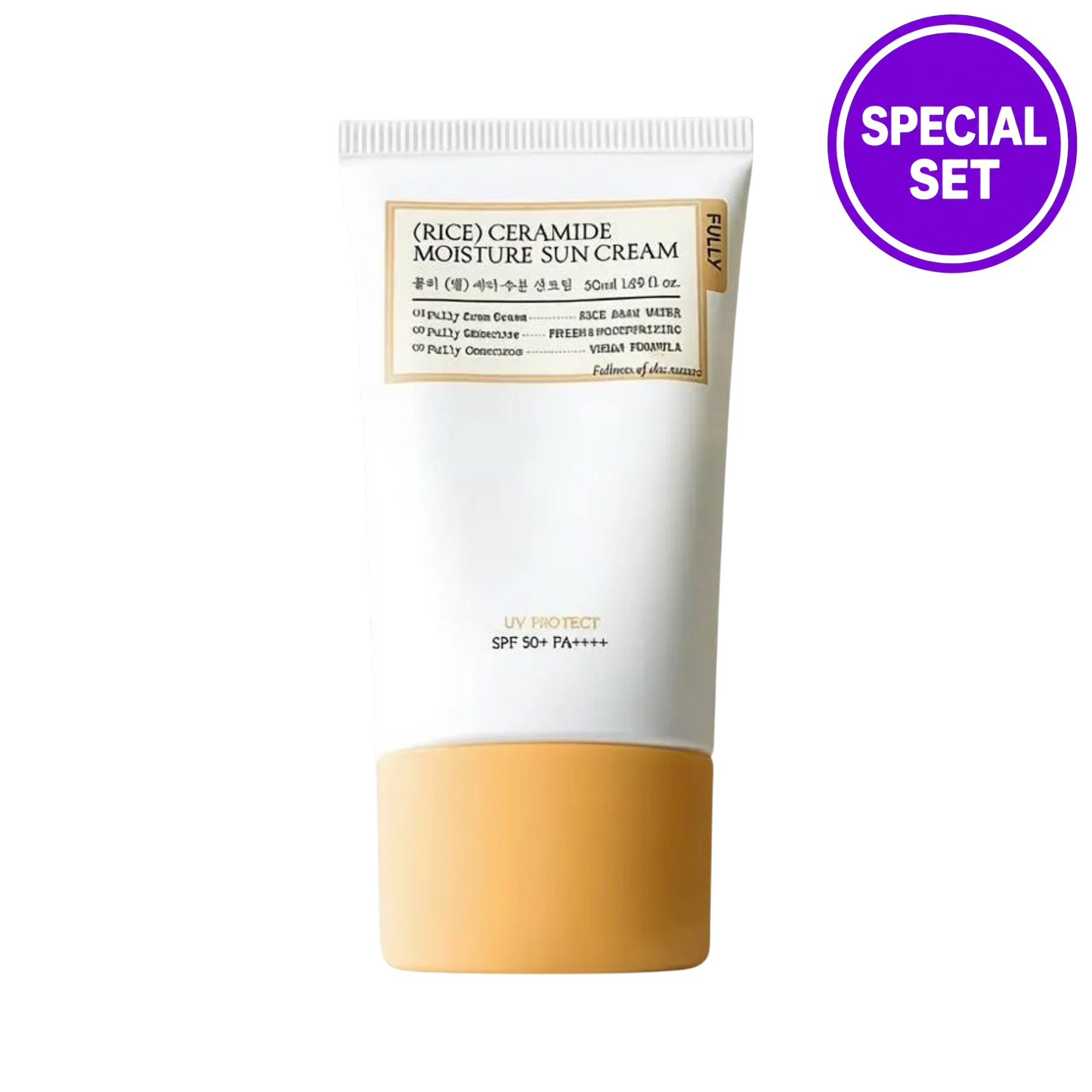 FULLY Rice Creamide Moisture Sun Cream SPF50+ PA++++ 50ml + 30ml Special Set