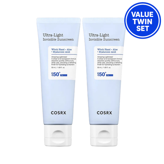 COSRX Ultra-Light Invisible Sunscreen SPF50+ PA++++ 50ml + 50ml (Twin Value Set)