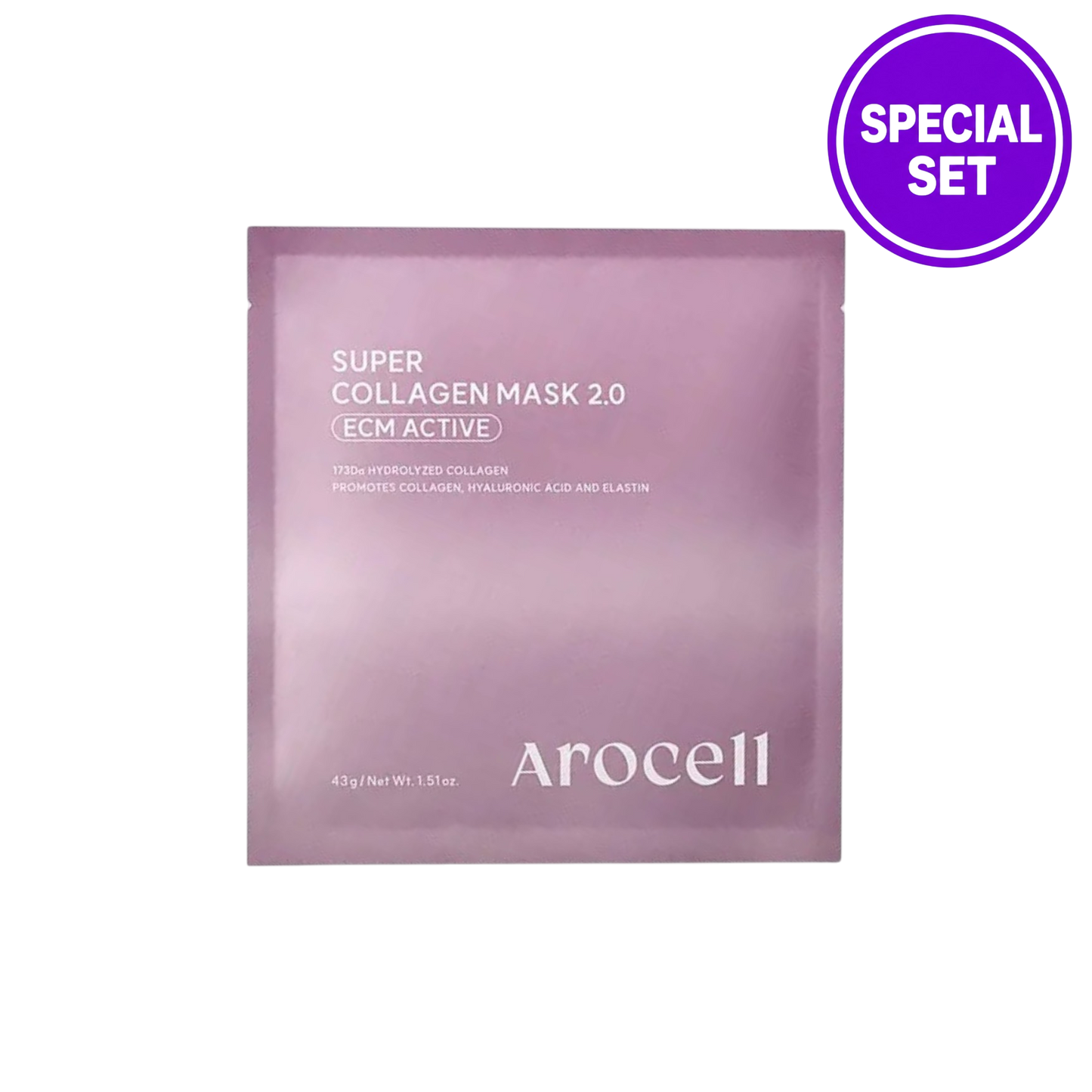 AROCELL Super Collagen Mask 2.0 ECM Active 3 + 1 Sheets (Special Set)