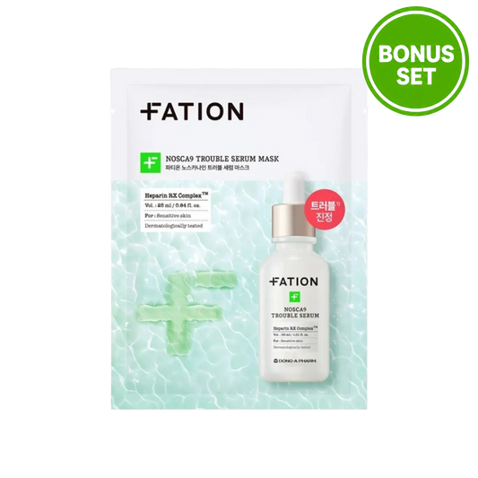 FATION Nosca9 Trouble Serum Mask Bonus Set (4 + 1 Sheets)
