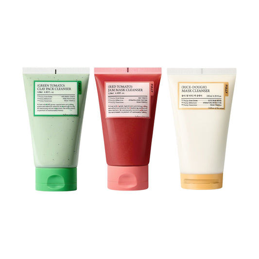 FULLY Vegan Pack Cleanser 3 Types (Green Tomato / Red Tomato / Rice Dough)