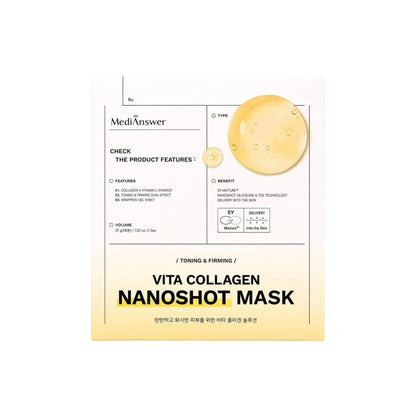 MEDIANSWER Vita / Pore Collagen Nanoshot Mask 5 Sheets (2 Types)