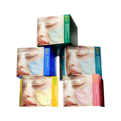 MEDIHEAL Derma Modeling Pack &  Ampoule 5 Types (Madecassoside Blemish / Teatree / Hyaluronate / Collagen / Vitamin)