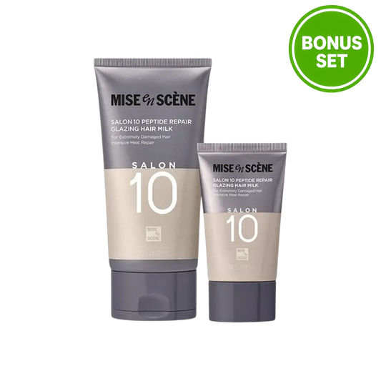 Mise en Scene Salon 10 Peptide Repair Glazing Hair Milk 150ml + 50ml Bonus Set