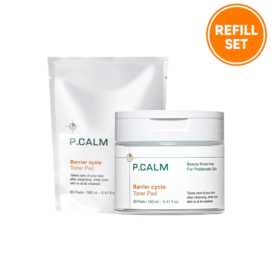 P.CALM Barrier Cycle Toner Pad 60 Pads + 60 Pads Refill Set