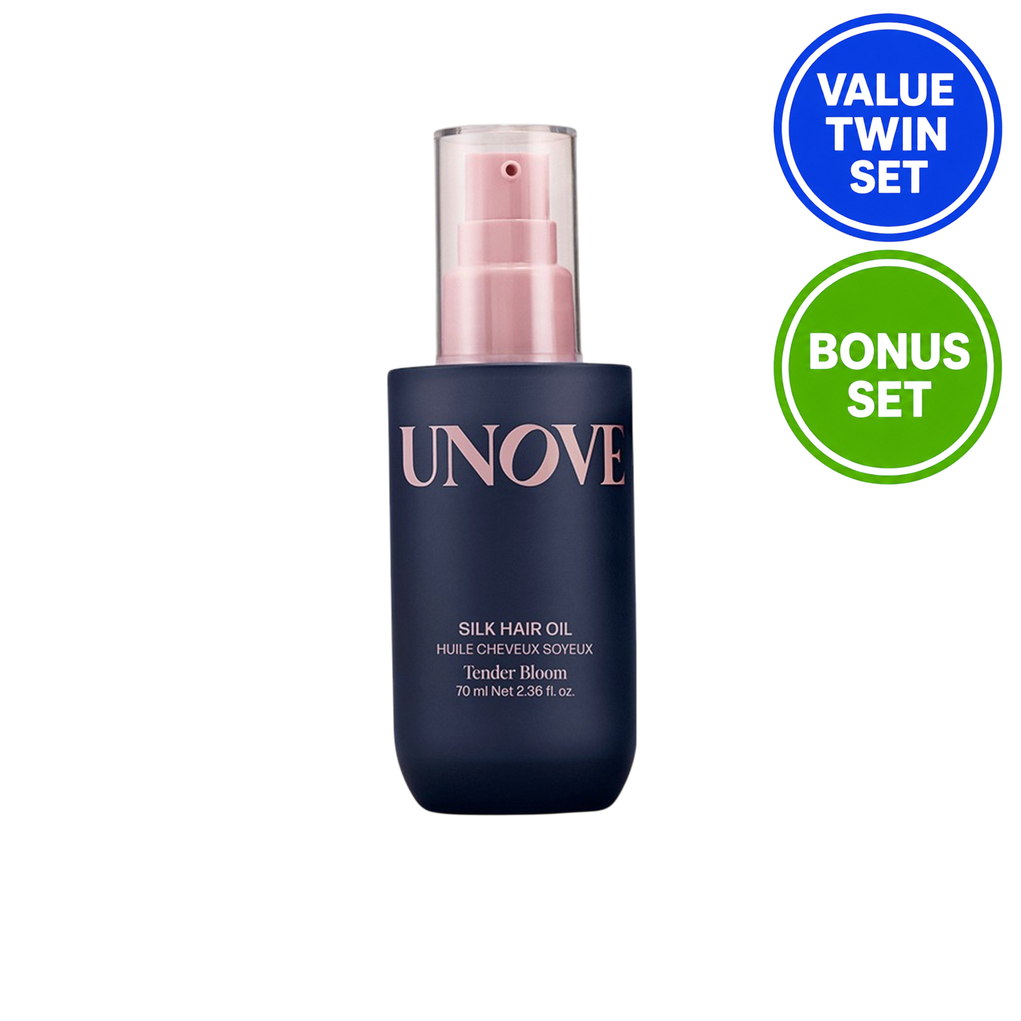 UNOVE Silk Hair Oil 70ml x 70ml Double Set (+ Hair Mask 40ml)