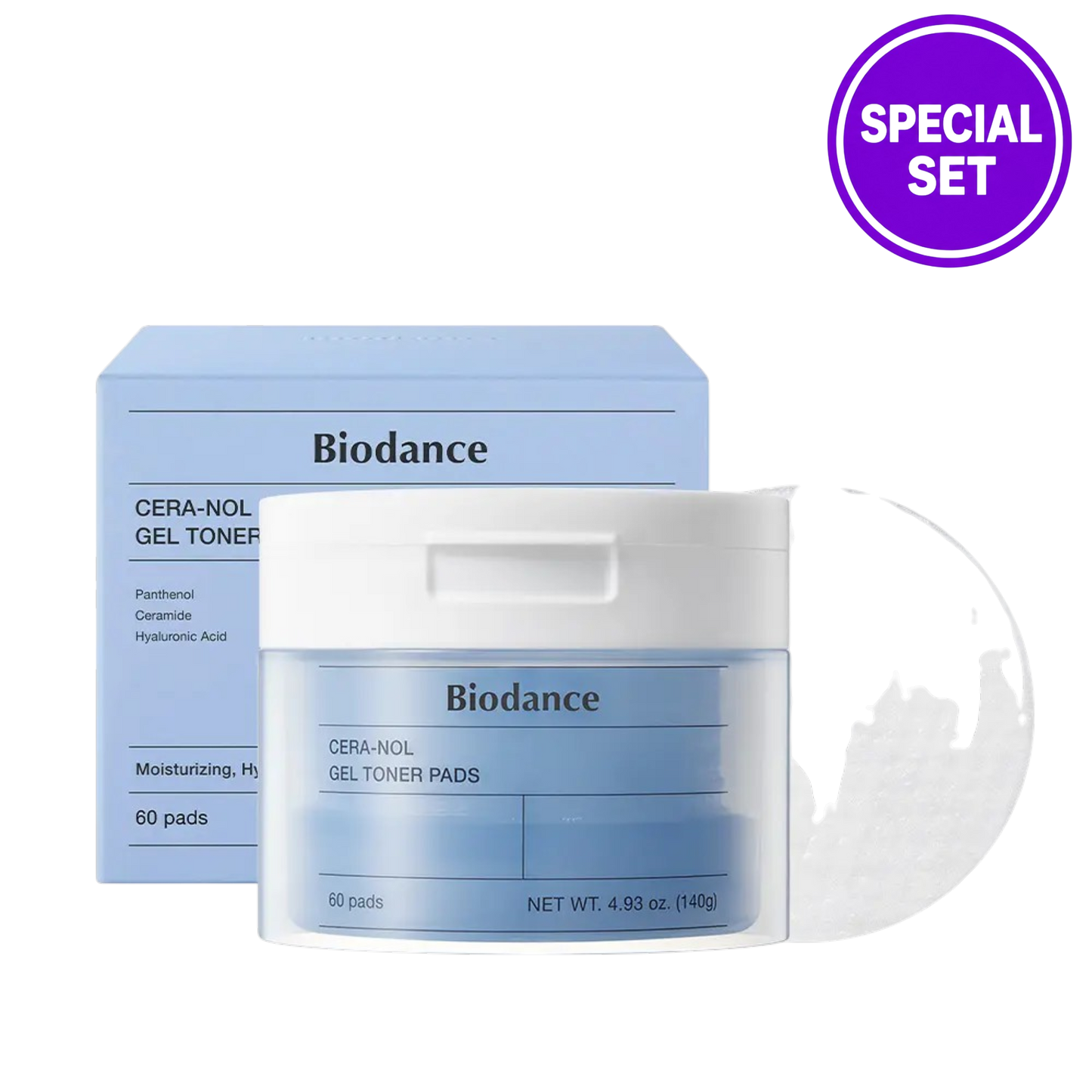 BIODANCE Gel Toner Pad 60 Pads + 4 Pads Special Set (Collagen / Cera-Nol)