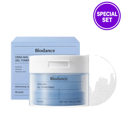 BIODANCE Gel Toner Pad 60 Pads + 4 Pads Special Set (Collagen / Cera-Nol)